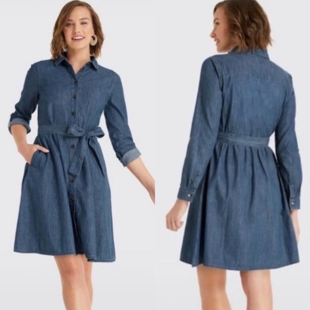 Draper James Chambray Shirt Dress